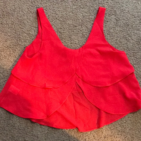 Cherry red flouncy top - Picture 2 of 2